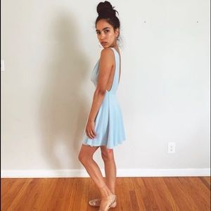 American Apparel baby blue bodycon dress